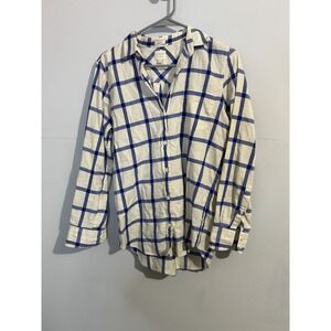 J Crew Women Boy Fit Button Shirt Blouse Top Size‎ XS Plaid B300 -14